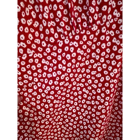 Boden Button Jersey Mini Tea Dress size 18R In Jalapeno Red, Peony Stamp - Picture 7 of 9